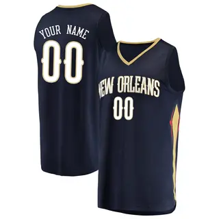 Youth Custom New Orleans Pelicans Navy Jersey - Icon Edition - Fast Break