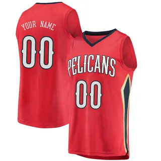 Youth Custom New Orleans Pelicans Red Jersey - Statement Edition - Fast Break