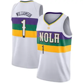 Youth Zion Williamson New Orleans Pelicans White 2018/19 Jersey - City Edition - Swingman