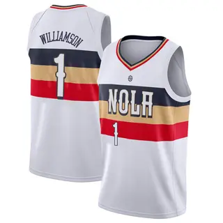 Youth Zion Williamson New Orleans Pelicans White 2018/19 Jersey - Earned Edition - Swingman